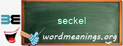 WordMeaning blackboard for seckel